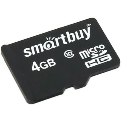 Карта памяти 4Gb MicroSD SmartBuy (SB4GBSDCL10-00)