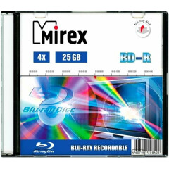 Диск BD-R Mirex 25Gb 4x Slim Case (1шт) (208402)