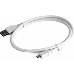 Кабель USB 2.0 A (M) - microUSB B (M), 1м, Gembird CCP-mUSB2-AMBM-W-1M