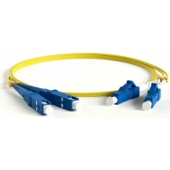 Патч-корд Hyperline FC-D2-9-LC/UR-SC/UR-H-1.5M-LSZH-YL, 1.5м