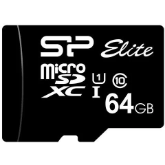 Карта памяти 64Gb MicroSD Silicon Power Elite (SP064GBSTXBV1V20)