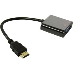 Переходник HDMI (M) - VGA (F), 0.2м, ExeGate EX-HDMIM-VGAF-0.2