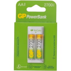 Зарядное устройство GP E211 + 2x AA 2700mAh