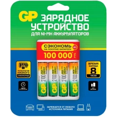 Зарядное устройство GP Е411 + 4x AA 2100mAh