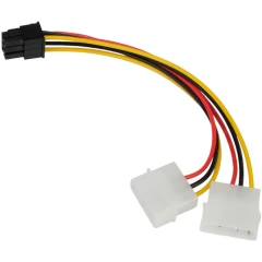 Переходник Molex - PCI-E 6pin, 0.2м, Cablexpert CC-PSU-63-15CM