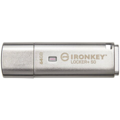 USB Flash накопитель 64Gb Kingston IronKey Locker+ 50 (IKLP50/64GB)