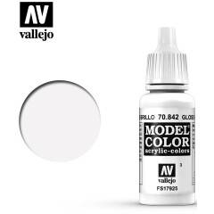 Краска Vallejo Model Color Gloss White, 17 мл