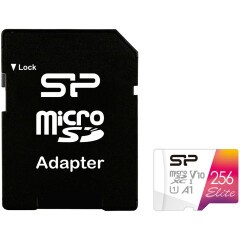 Карта памяти 256Gb MicroSD Silicon Power Elite + SD адаптер (SP256GBSTXBV1V20SP)