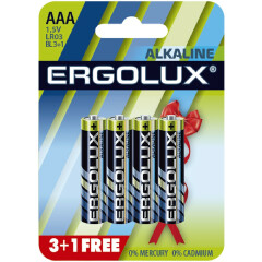 Батарейка Ergolux (AAA, 4 шт)