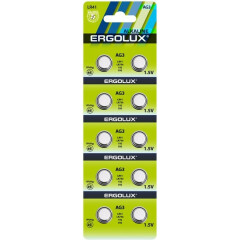 Батарейка Ergolux (LR41, 10 шт)