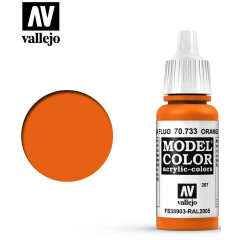 Краска Vallejo Model Color Orange Fluorescent MC207 Gloss, 17 мл