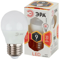 Светодиодная лампочка ЭРА STD LED P45-9W-827-E27 (9 Вт, E27)