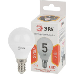 Светодиодная лампочка ЭРА STD LED P45-5W-827-E14 (5 Вт, E14)