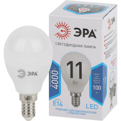 Светодиодная лампочка ЭРА STD LED P45-11W-840-E14 (11 Вт, E14)