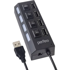 USB-концентратор Perfeo PF-H030 Black