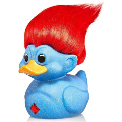 Фигурка-утка Numskull TUBBZ Trolls Glitter Blue Troll (Blue with Red Hair)