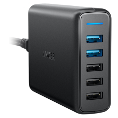 Сетевое зарядное устройство Anker PowerPort Speed 5 Ports Black