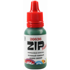 Краска ZIPMaket Paint acrylic Green Dark, 15 мл