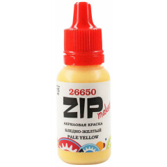 Краска ZIPmaket Paint model Acrylic Pale Yellow (Pale Yellow), 15 мл