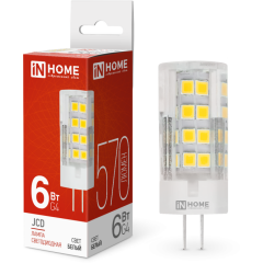 Светодиодная лампочка IN HOME LED-JCD (6 Вт, G4)