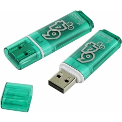 USB Flash накопитель 64Gb SmartBuy Glossy Green (SB64GBGS-G)