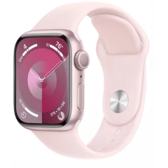 Умные часы Apple Watch Series 9 41mm Pink Aluminum Case with Light Pink Sport Band S/M (MR933ZP/A)