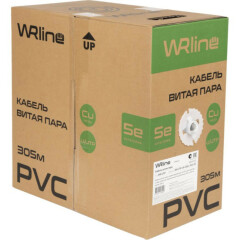 Кабель WRline U/UTP WR-UTP-4P-C5E-L-PVC-GY, 305м