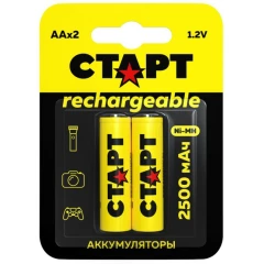 Аккумулятор СТАРТ (AA, 2500mAh, 2 шт)