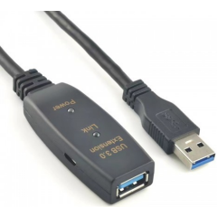 Кабель удлинительный USB A (M) - A (F), 10м, KS-IS KS-776-10