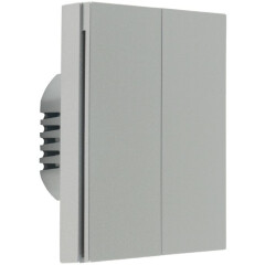 Умный выключатель Aqara Smart Wall Switch H1 Grey (Neutral, Double Rocker)