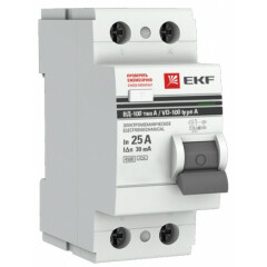 Автоматический выключатель дифференциального тока EKF elcb-2-25-30-em-a-pro