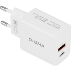 Сетевое зарядное устройство Digma DGW2D White