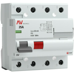 Автоматический выключатель дифференциального тока EKF rccb-4-25-30-ac-av