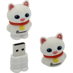 USB Flash накопитель 64Gb SmartBuy Wild Cat White (SB64GBCatW)