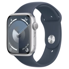 Умные часы Apple Watch Series 9 41mm Silver Aluminum Case with Blue Sport Band M/L (MR913LL/A)