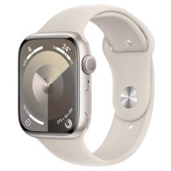 Умные часы Apple Watch Series 9 45mm Starlight Aluminum Case with Starlight Sport Band (MR973LL/A)