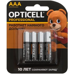 Батарейка Opticell Professional (AAA, Alkaline, 4 шт)