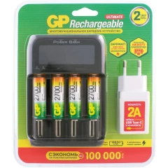 Зарядное устройство для аккумуляторов GP CPB + 4x AA 2700mAh (270AAHC/MHSPBA-2CR4)