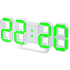 Часы-будильник Perfeo Luminous White/Green