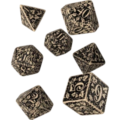 Набор кубиков Q Workshop Forest 3D Beige & Black Dice Set