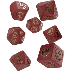 Набор кубиков Q Workshop Dragons Modern Dice Set Red & Gold