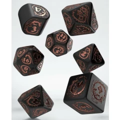 Набор кубиков Q Workshop Dragons Modern Dice Set: Obsidian (RDRA07)