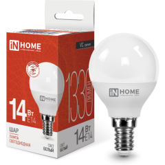 Светодиодная лампочка IN HOME LED-ШАР-VC (14 Вт, Е14)