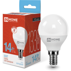 Светодиодная лампочка IN HOME LED-ШАР-VC (14 Вт, Е14) 6500K