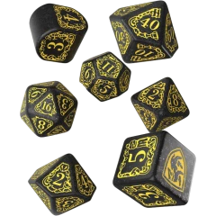 Набор кубиков Q Workshop Harry Potter Hufflepuff Modern Dice Set - Black