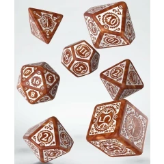 Набор кубиков Q Workshop Steampunk Clockwork Caramel & White Dice Set