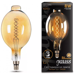 Светодиодная лампочка Gauss Vintage Filament BT180 2400K (8 Вт, E27)