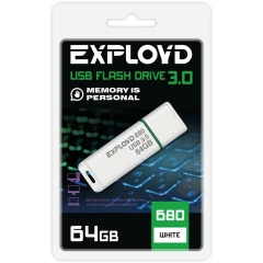 USB Flash накопитель 64Gb Exployd 680 White