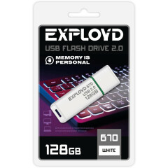 USB Flash накопитель 128Gb Exployd 670 White