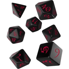 Набор кубиков Q Workshop Classic RPG Black & red Dice Set